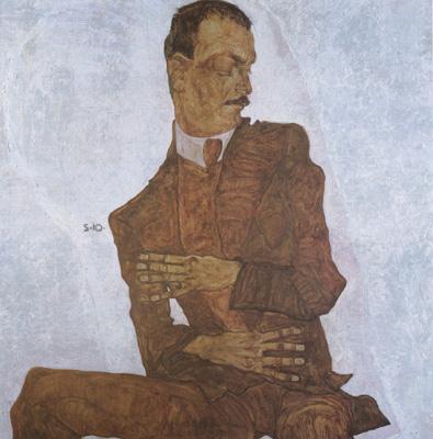 Egon Schiele Portrait of Arthur Roessler (mk12 Germany oil painting art